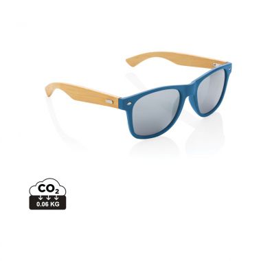 Blauwe Bamboe zonnebril | Gekleurd  | UV400