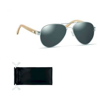 Zwarte Piloten zonnebril | Bamboe | UV400