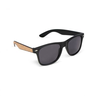Zwarte Zonnebril | Kurk inlay | UV400